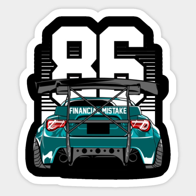 GT86 Rocket Sticker by zakytuntun